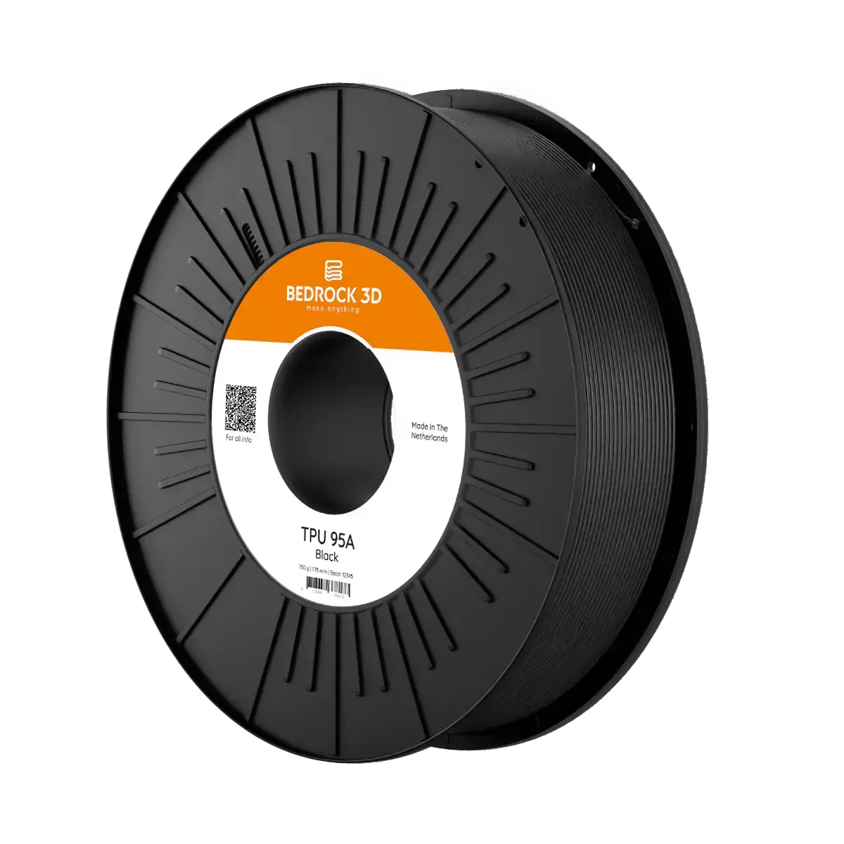 Bedrock TPU 95A Esnek Filament - Siyah
