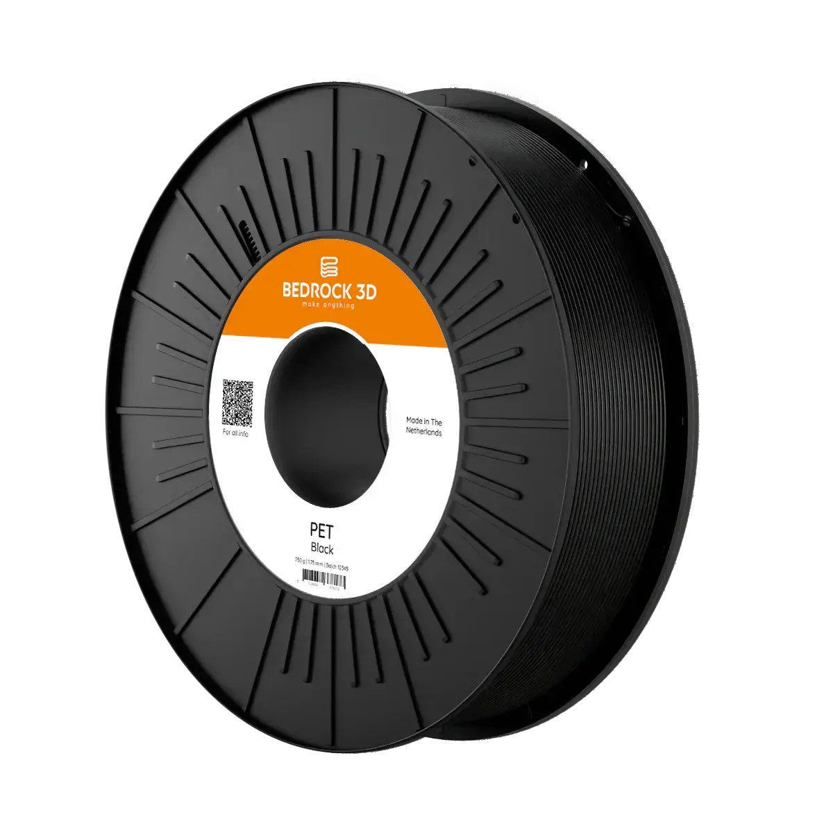 Bedrock PET Filament - Siyah 1,75 - 750g - Siyah